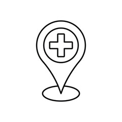 Obraz premium Add location vector icon