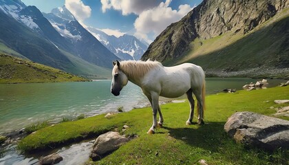 horse on mountain