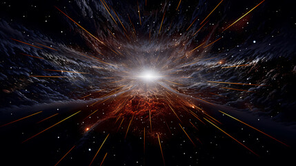 Big bang background in deep space