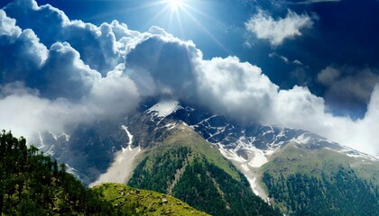 clouds over the mountains