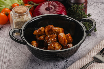 Chicken fillet with soya teriyaki sauce