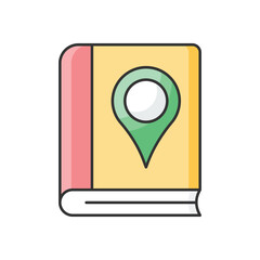 Guide book vector icon