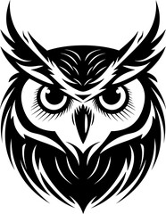 Obraz premium owl head silhouette