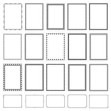 Border vector set. Decorative thin frames. rectangle ornaments and ornate border.eps