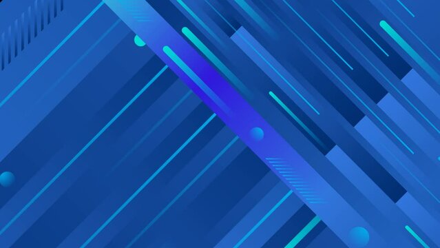 Dark blue and golden abstract tech geometric motion background. Seamless looping. Video animation Ultra HD 4K	