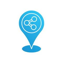 Share Location vector icon