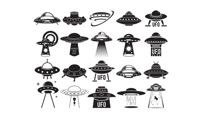 UFO SVG,, Silhouette, Cut File, cutting files, printable design, Clipart,