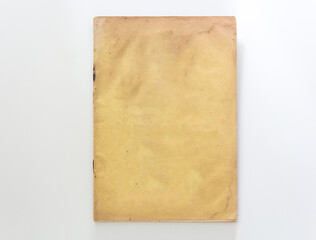 Old vintage yellow paper with dirty spot and grunge background