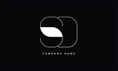 SD, DS, S, D Abstract Letters Logo Monogram