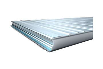 Aluminum Edge Profile on transparent background.