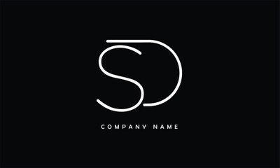 SD, DS, S, D Abstract Letters Logo Monogram