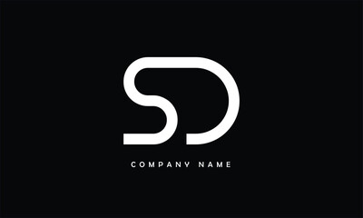 SD, DS, S, D Abstract Letters Logo Monogram