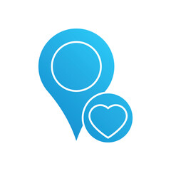 Favorite pin vector icon