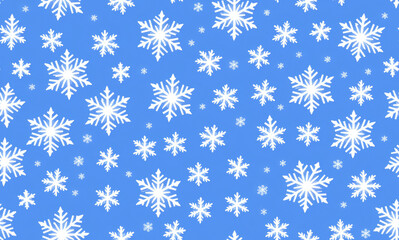 Fototapeta na wymiar Snowflakes. Abstract seamless pattern. AI generated. 