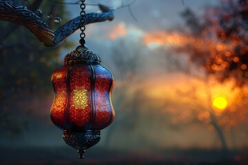 Ramadan Kareem greeting photo of beautiful Arabic lantern