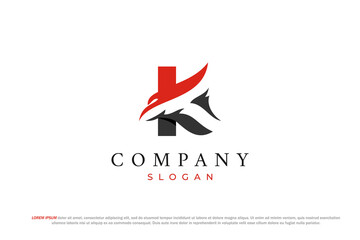 logo letter k eagle head
