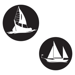 vector illustration of ship icon images