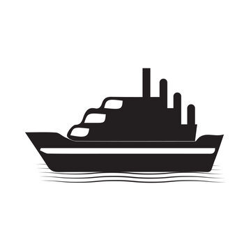 vector illustration of ship icon images