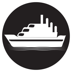 vector illustration of ship icon images