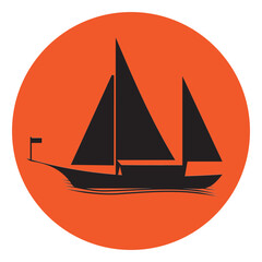 vector illustration of ship icon images