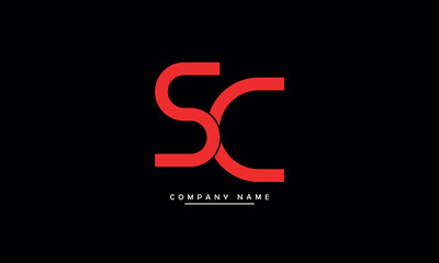 Fototapeta premium SC, CS, S, C Abstract Letters Logo Monogram