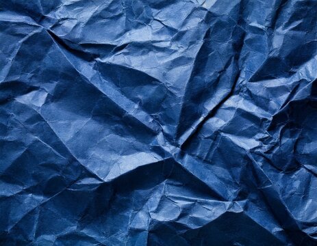 Zerknittertes dunkles blaues Papier textur Hintergr&uuml;nde