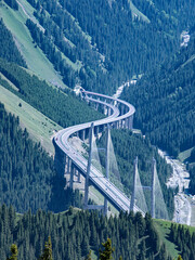 Guozigou Bridge in the forest