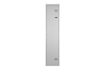 Metal lockers for locker room. Change room metal locker box on the white background isolated