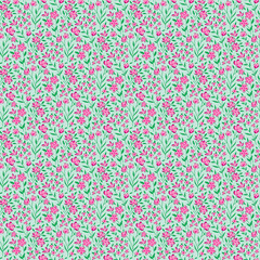 Small floral seamless pattern, little Flowers pattern, textile print allover pattern design vector illustration background 