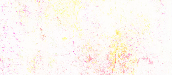 Fototapeta premium Yellow and pink glitter watercolor texture background. Colorful yellow with pink ink and pastel and stone textures on paper background. Brush stroked painting. watercolor orange sunset background.