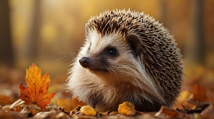 Fototapeta premium hedgehog on the ground