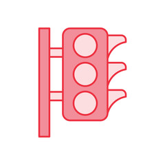 Traffic lights vector icon