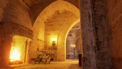 medieval castle interior - 771446145