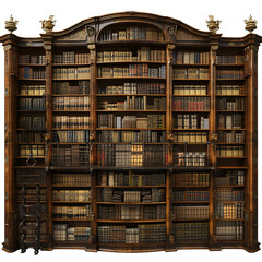 Royal Library, transparent background, isolated image, generative AI