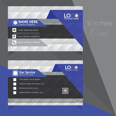 Unique Business Card ,  double sided business card template, modern and clean style, Vector illustration design.