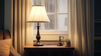 lamp in the bedroom  high definition(hd) photographic creative image
