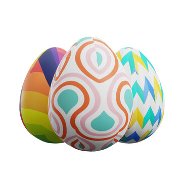 easter egg 3d rendered icon.