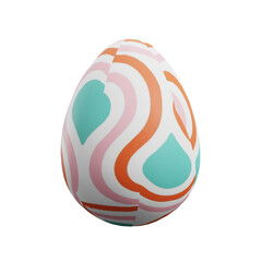 easter egg 3d rendered icon.