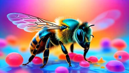A coloful honey bee (126)