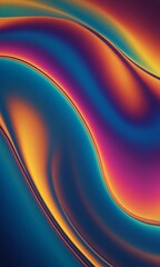 Holographic fluid liquid drop illustration. colorful background - 771450382