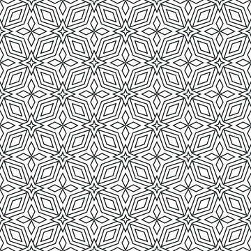 luxury black geometric star thai decorative wedding invitation card seamless pattern star design