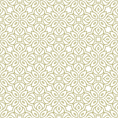 luxury golden embroidery floral thai decorative seamless pattern for fabric and invitation card design