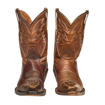 Western cowboy boots, transparent background, isolated image, generative AI