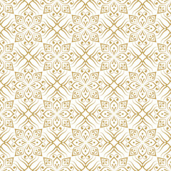 luxury golden embroidery floral thai decorative fabric textile and wedding invitation card seamless square pattern