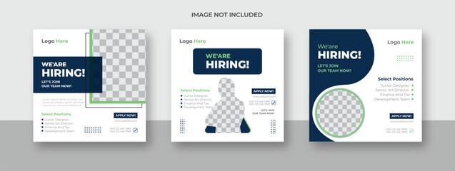 We are hiring job vacancy for social media post banner design template . We are hiring ajob vacancy for a square web banner designer. 