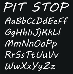 Obraz premium Sans seref font in the styleof handmade graphic. letters with vintage texture for logo and emblem design. vector illustration 