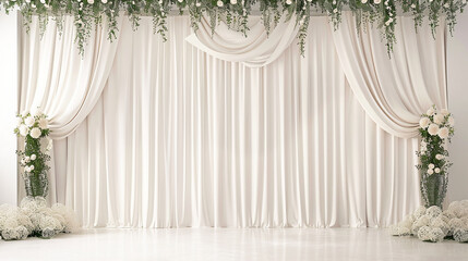 backdrop curtain. Generative Ai.