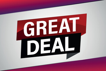 great deal poster banner graphic design icon logo sign symbol social media website coupon

