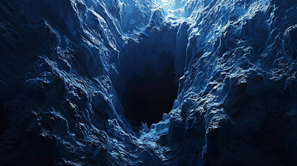 deep blue hole. Generative Ai.