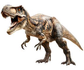 A t rex dinosaur isolated on white transparent background, PNG File. Perfect for clipart  